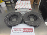 RDA Front Disc Rotors Slotted-Dimpled Suits Audi/80/100/Cabriolet New Part