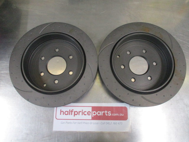 RDA Rear Disc Rotor 350mm Slotted/Dimpled Suits Nissan Y62 Patrol New Part (Seconds)