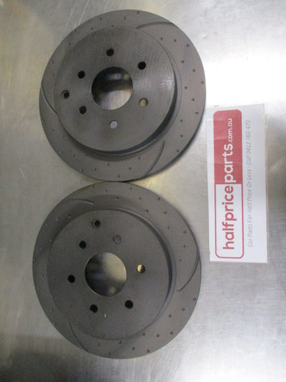 RDA Rear Disc Rotor 350mm Slotted/Dimpled Suits Nissan Y62 Patrol New Part (Seconds)