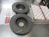 RDA Front Disc Rotors Slotted-Dimpled Suits Audi/80/100/Cabriolet New Part
