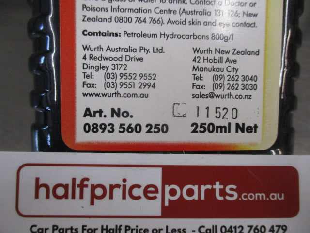 Wurth EFI Fuel Injector Cleaner Additive 250ml Suit All Cars New Part