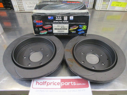 RDA Rear Disc Rotor 350mm Slotted/Dimpled Suits Nissan Y62 Patrol New Part (Seconds)