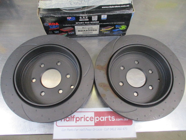 RDA Rear Disc Rotor 350mm Slotted/Dimpled Suits Nissan Y62 Patrol New Part (Seconds)
