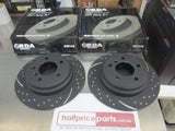 RDA Rear Disc Brake Rotors (Pair) Slotted-Dimpled Suits BMW 5 Series E39 New Part