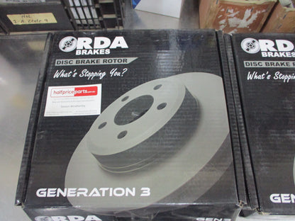 RDA Rear Disc Brake Rotors (Pair) Slotted-Dimpled Suits BMW 5 Series E39 New Part