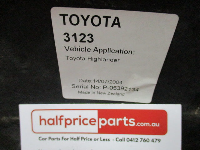 Bushranger Rear Cargo Rubber Mat Suits Toyota Kluger/Highlander - New Part