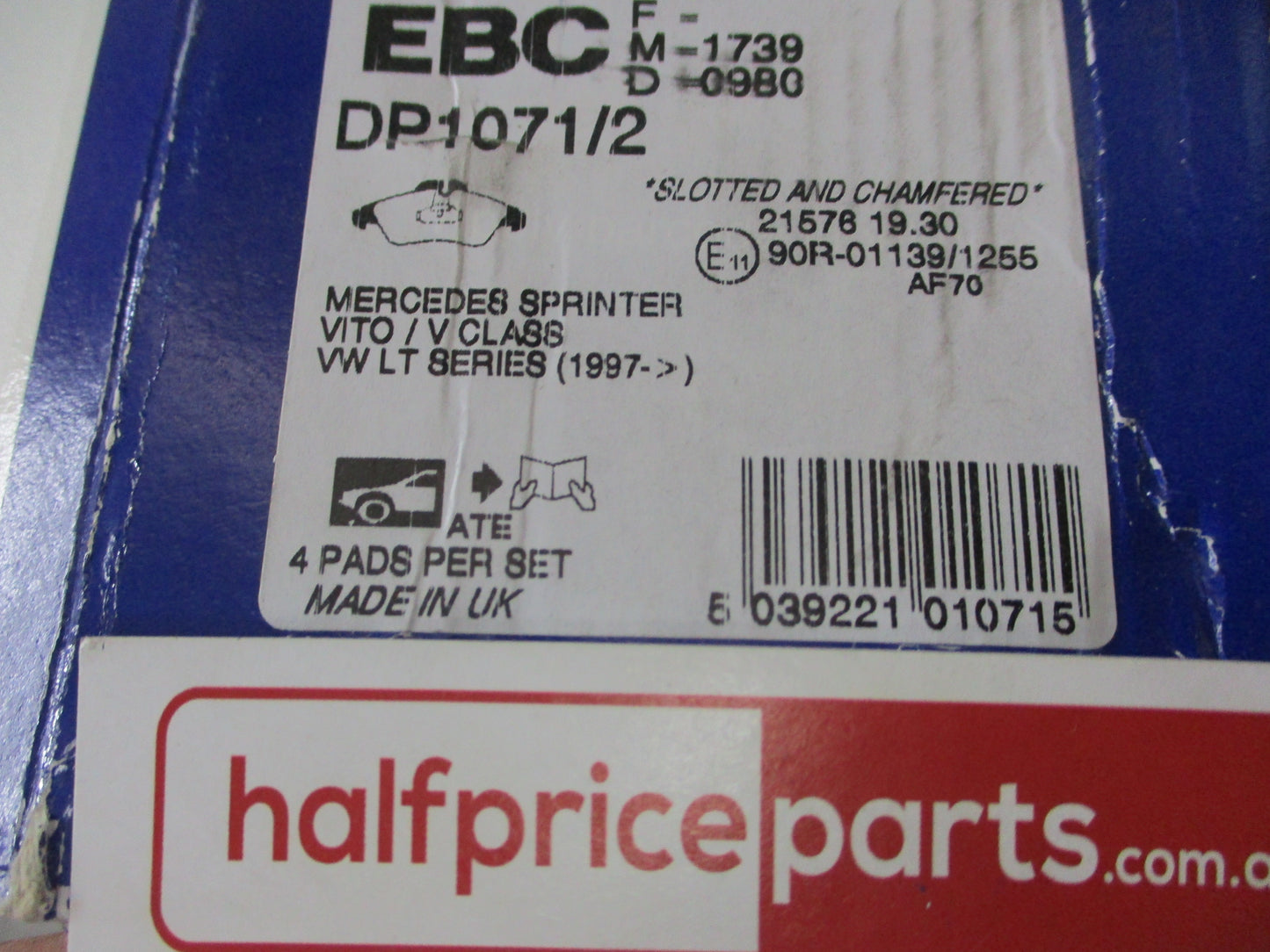 ECB Ultimax Front Brake Pad Set Suits Mercedes Benz Veto/Sprinter/VW LT New Part