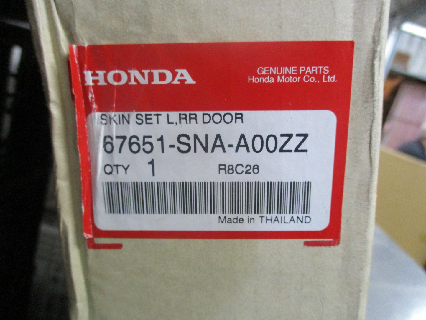 Honda Civic Genuine Passenger Rear Outer Door Skin New
