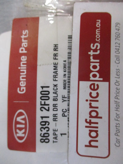 Kia Cerato Genuine Right Hand Rear Door Frame Black Out Tape New Part