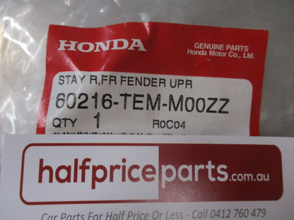 Honda Civic Genuine Right Hand Front Upper Inner Guard Bracket New Part