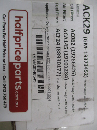 ACDelco Service Kit Nissan Navara D22 ZD30DDT New Part