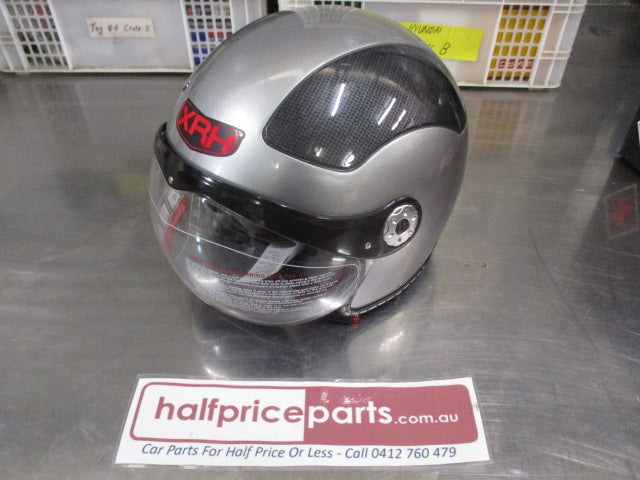 X-Rated Helmets Jet-X1 Silver XRH Large Helmet New Part