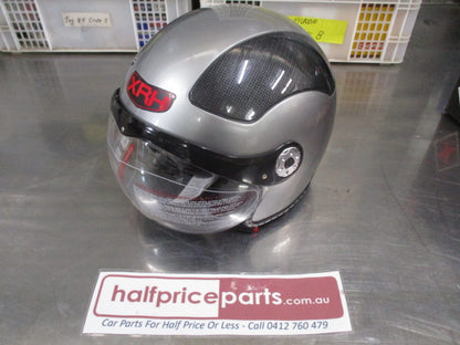 X-Rated Helmets Jet-X1 Silver XRH Large Helmet New Part