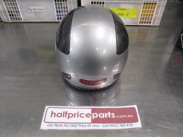 X-Rated Helmets Jet-X1 Silver XRH Large Helmet New Part