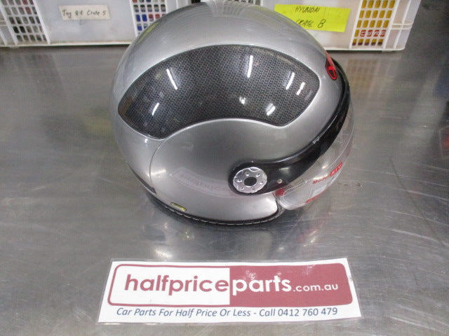 X-Rated Helmets Jet-X1 Silver XRH Large Helmet New Part