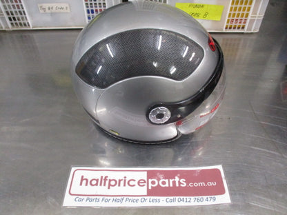 X-Rated Helmets Jet-X1 Silver XRH Large Helmet New Part