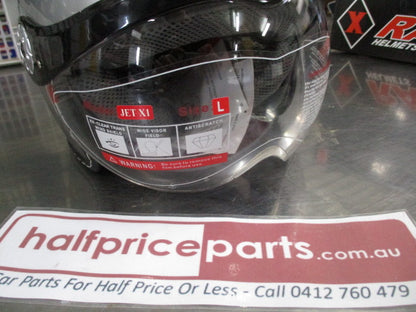 X-Rated Helmets Jet-X1 Silver XRH Large Helmet New Part