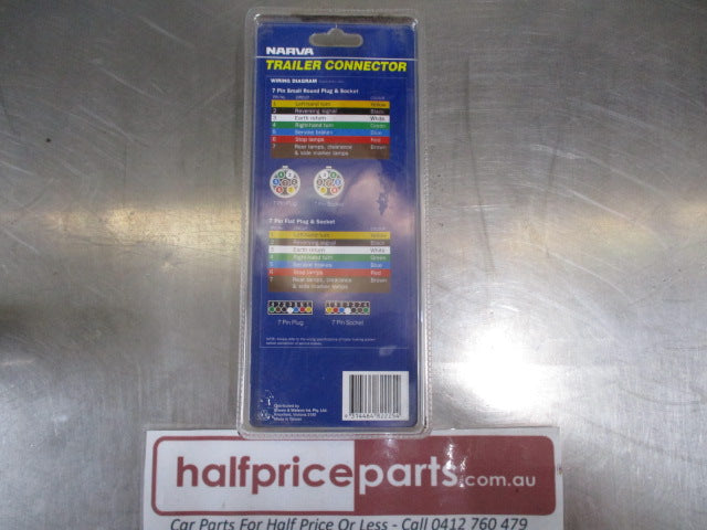 Narva Genuine Trailer Adaptor 7 Flat to 7 Small Round New Part