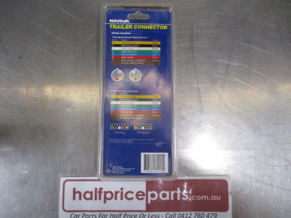 Narva Genuine Trailer Adaptor 7 Flat to 7 Small Round New Part