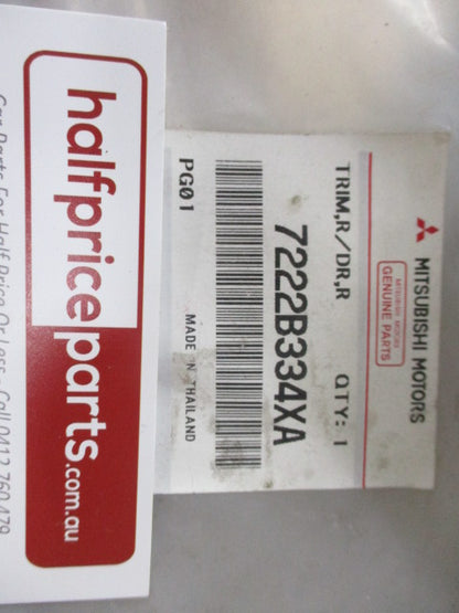 Mitsubishi Pajero Sport Genuine Right Hand Rear Door Trim (Drivers) New Part