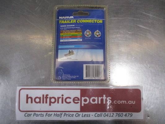 Narva 6 Pin Trailer Plug Round Small New Part