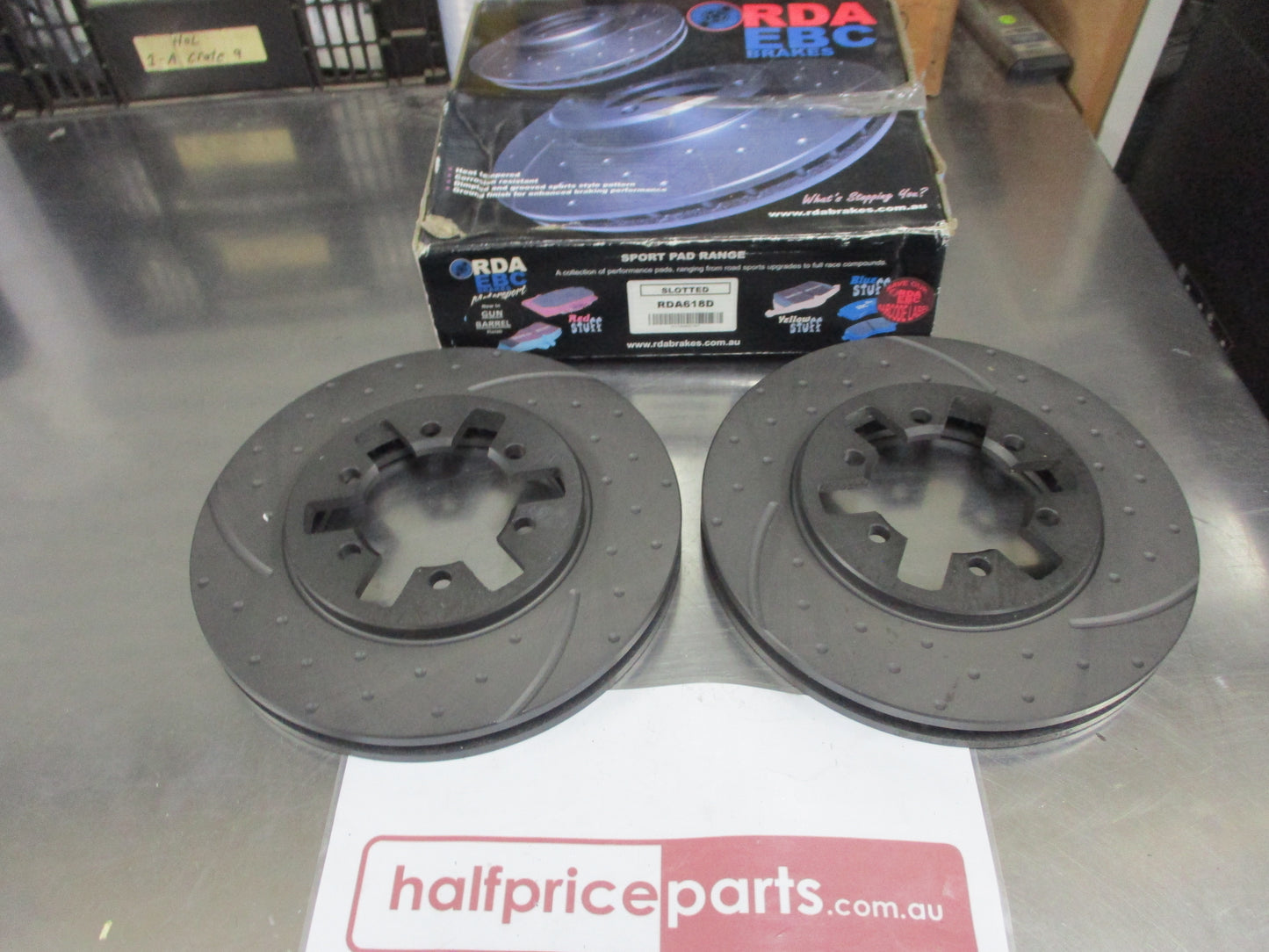 RDA Front Disc Brake Rotors Slotted-Dimpled Suits Models Nissan Navara D22 2WD New Part