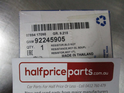 Holden Captiva Genuine Blower Motor Resistor New Part