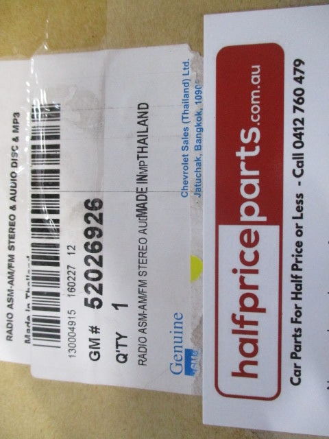 Holden RG Colorado Single Cab Genuine AM-FM Radio CD Player - New Part