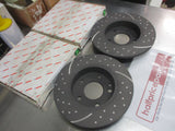 RDA Front Disc Brake Rotors (Pair) Slotted-Dimpled Suits Mercedes Benz A-Class New Part