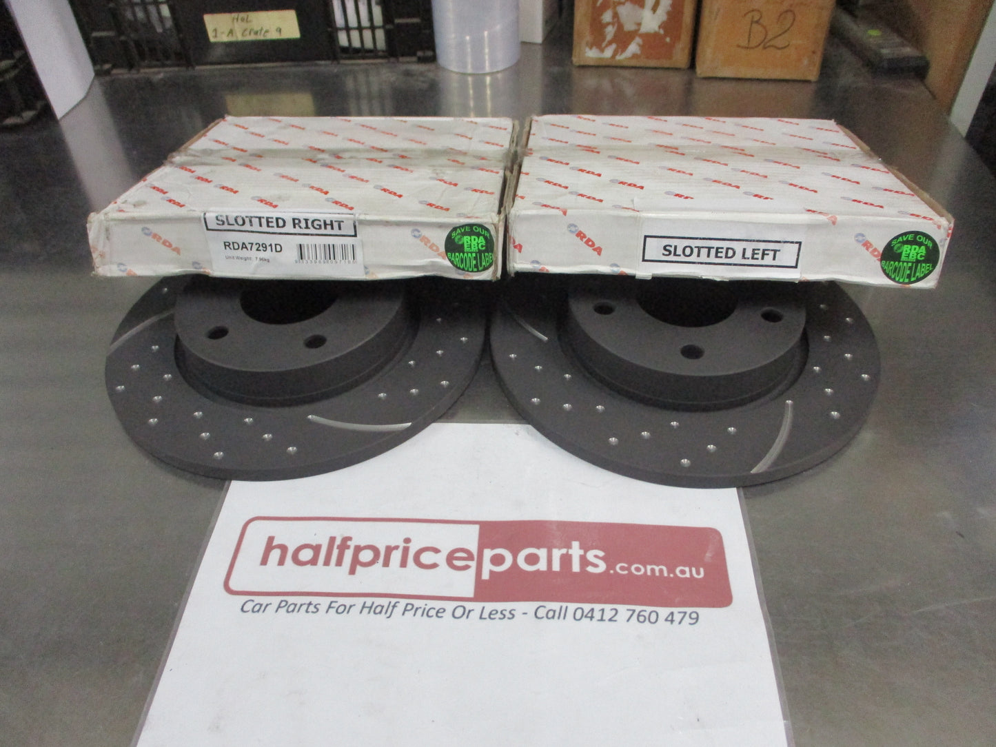 RDA Front Disc Brake Rotors (Pair) Slotted-Dimpled Suits Mercedes Benz A-Class New Part