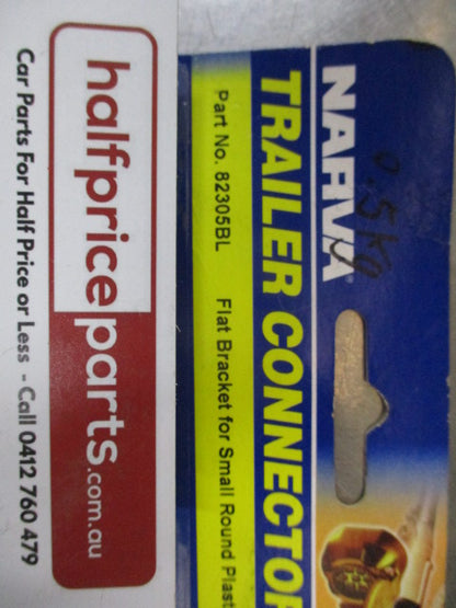 NARVA Trailer Connector Flat Bracket To Suit Small Round Metal Sockets New Part