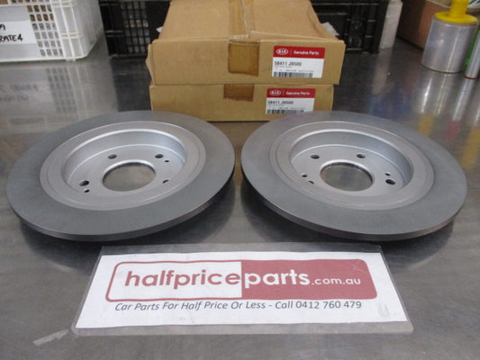 Kia Seltos Genuine Rear Brake Rotors (Pair) New Part