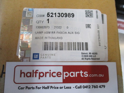 Holden Colorado 7 Genuine Right Hand Rear Lower Fog Light Assembly - New Part