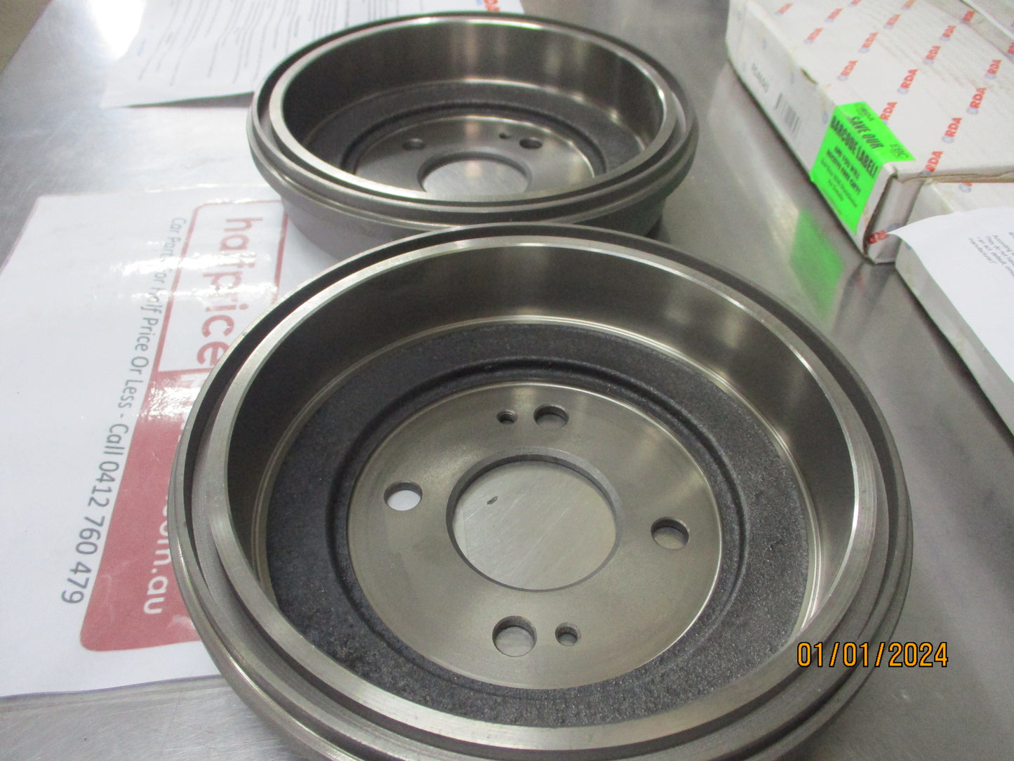 RDA Rear Brake Drums (Pair) Suits Honda Concerto 1.5Ltr New Part
