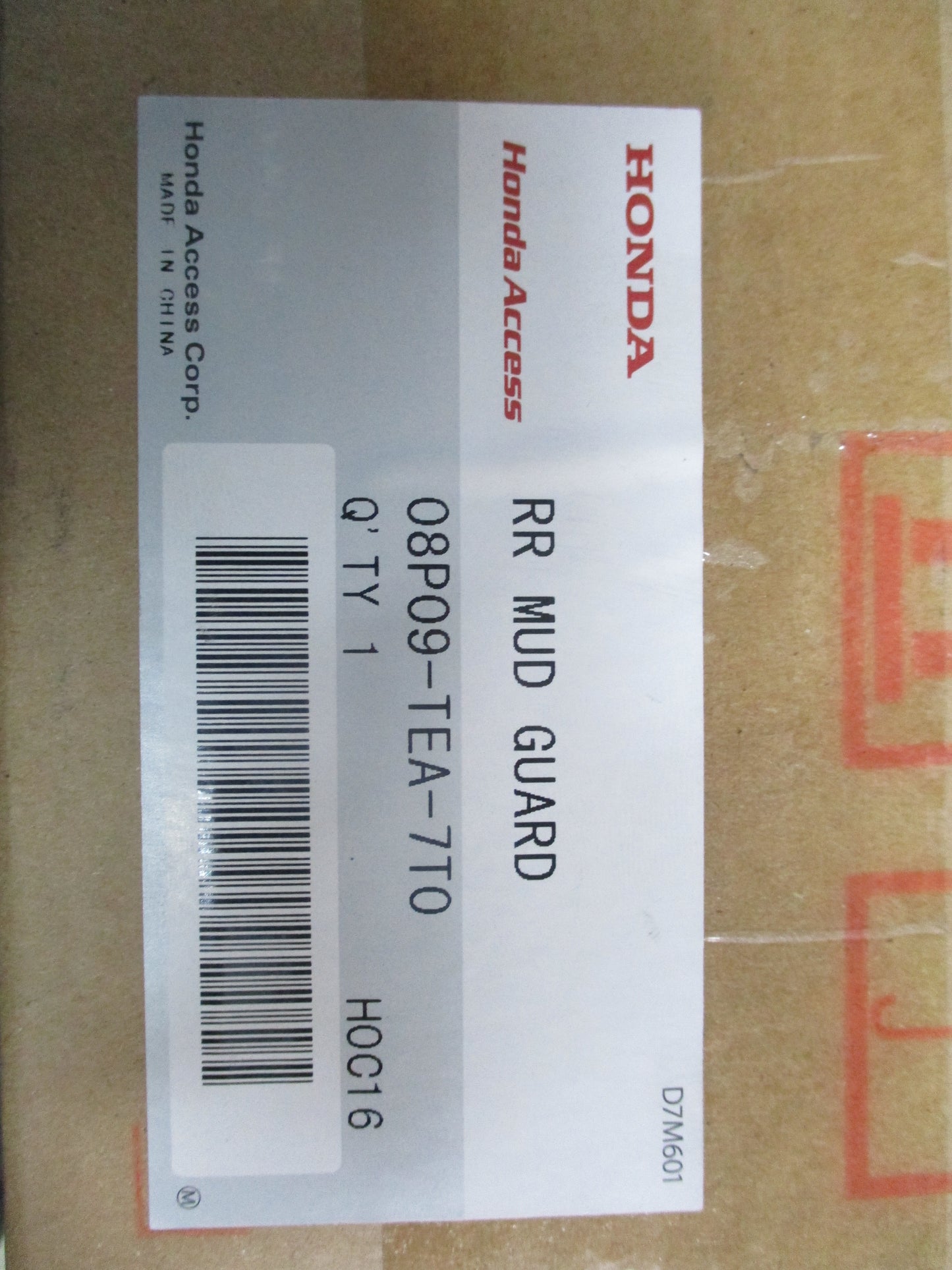 Honda Civic Genuine Rear Mud Flap Set New