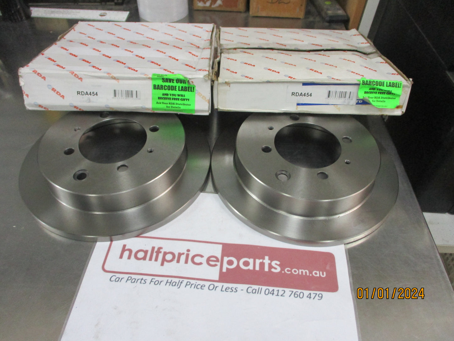 RDA Rear Disc Brake Rotor (Pair) Suits Hyundai Sonata 263mm New Part
