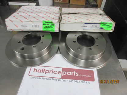 RDA Rear Disc Brake Rotor (Pair) Suits Hyundai Sonata 263mm New Part