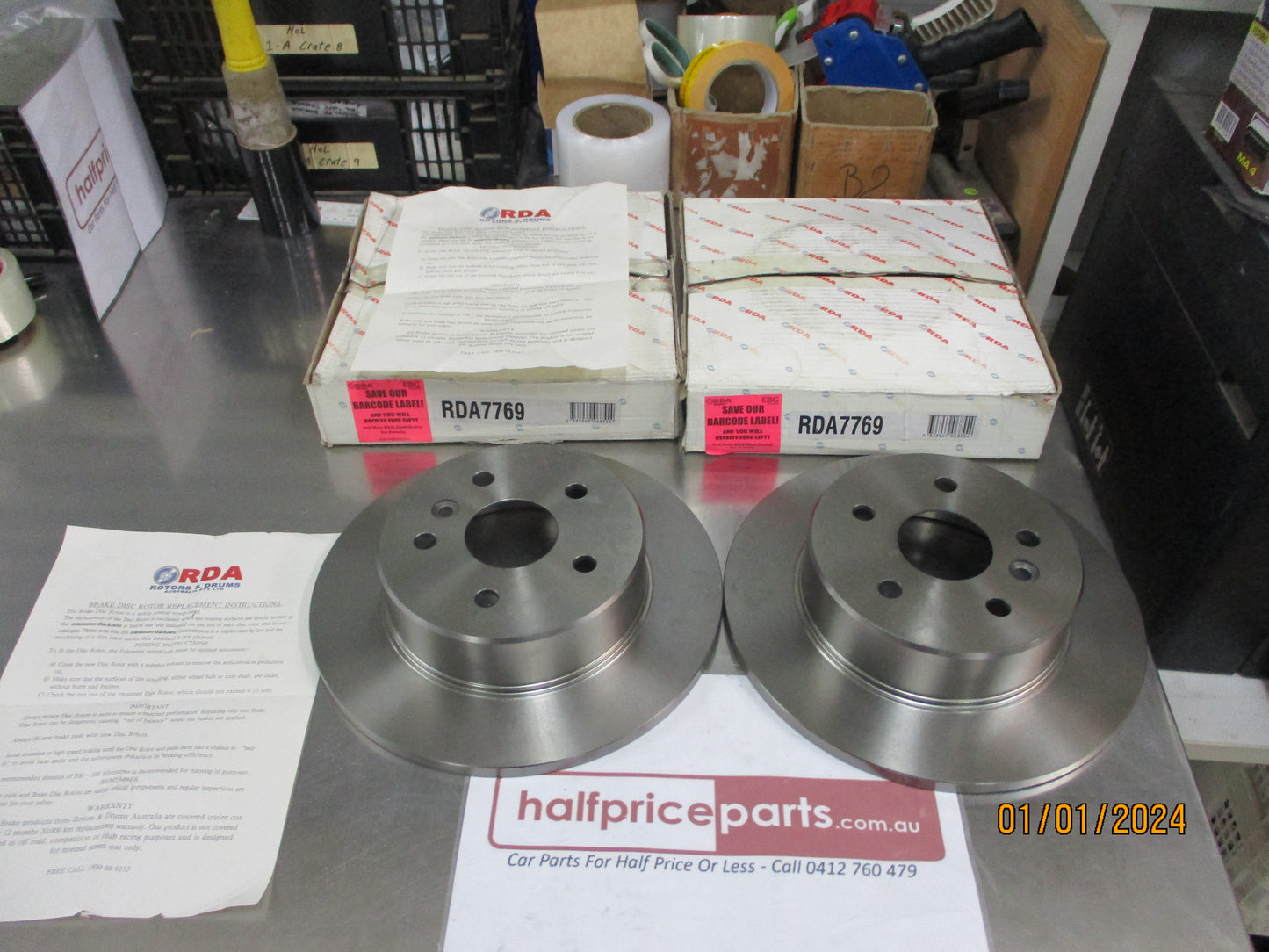 RDA Rear Disc Brake Rotors (Pair) Suits Toyota Avalon New Part