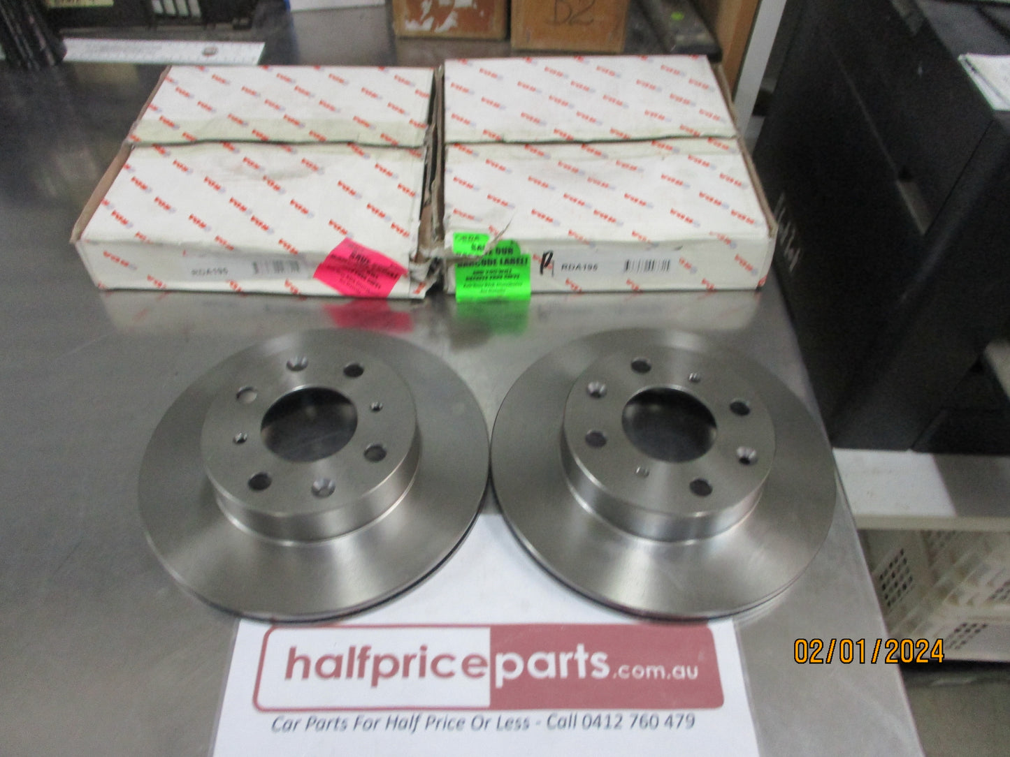 RDA Front Disc Rotors (Pair) Suits Honda Accord SZ Hatch Back New Part
