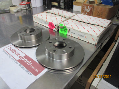 RDA Front Disc Rotors (Pair) Suits Honda Accord SZ Hatch Back New Part