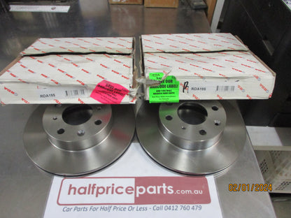 RDA Front Disc Rotors (Pair) Suits Honda Accord SZ Hatch Back New Part
