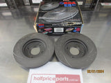 RDA Front Disc Rotors (Pair) Slotted-Dimpled Suits Ford Fiesta New Part