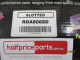 RDA Front Disc Rotors (Pair) Slotted-Dimpled Suits Ford Fiesta New Part