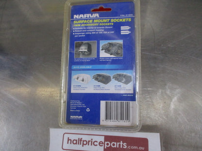 Narva 12 Volt Surface Mount Twin Accessory Sockets New Part