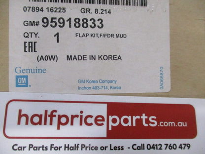 Holden Trax Genuine Front Mud Flap Set - New Part