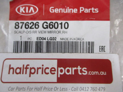 Kia Picanto Genuine Right Mirror Scalp (Unpainted) Drivers New Part
