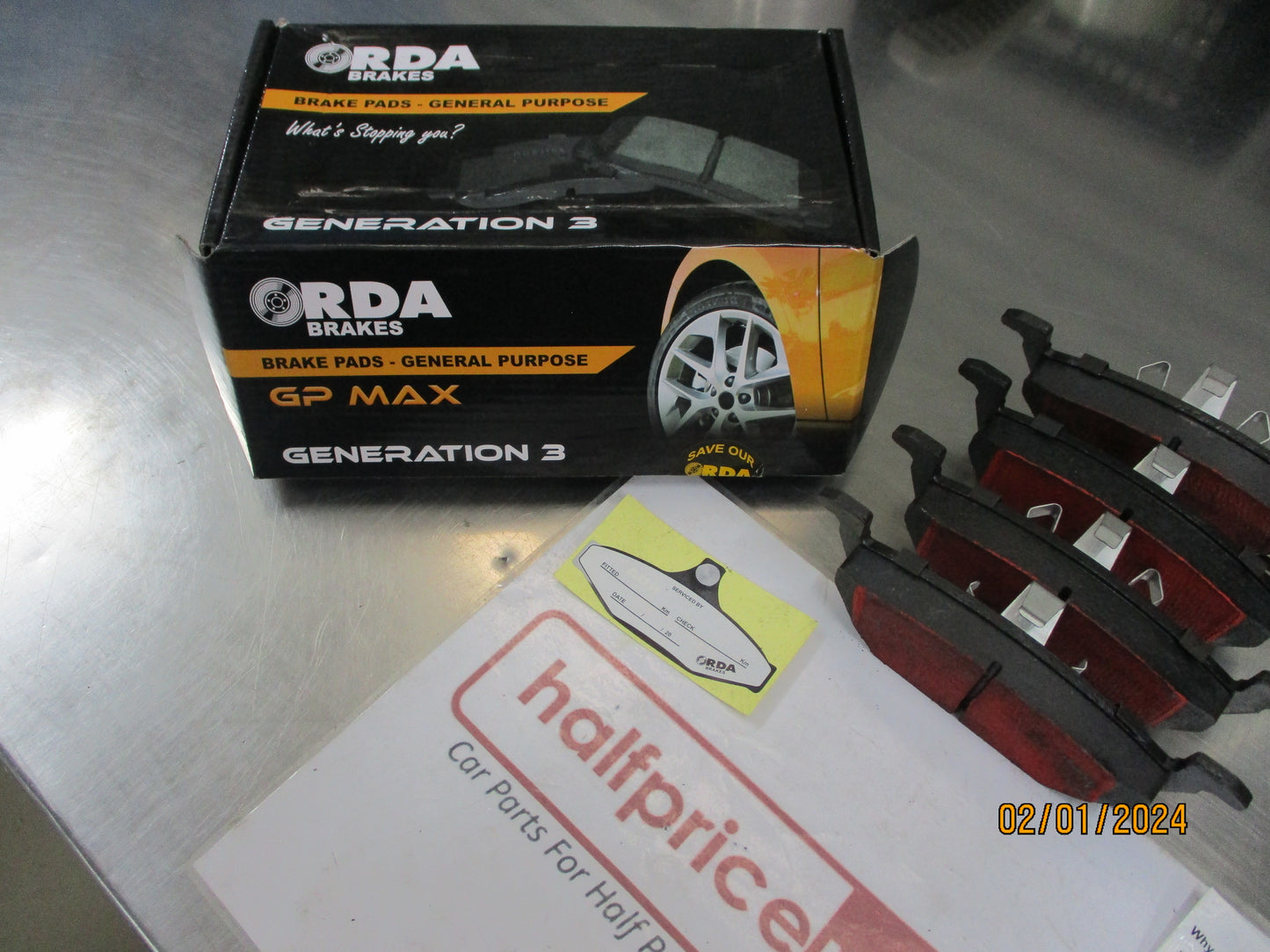 RDA Generation 3 Front Disc Brake Pad Set Suits Audi A3/VW Golf New Part