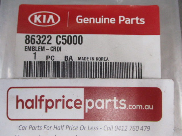 Kia Sorento Genuine CRDi Chrome Tail Gate Emblem New Part