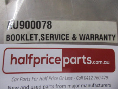 Mitsubishi Triton Genuine Service And Warranty Book New Part