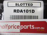 RDA Front Disc Rotor (Pair) Slotted-Dimpled Suit Mazda 323 BF 1.6Ltr Turbo/Ford Laser New Part